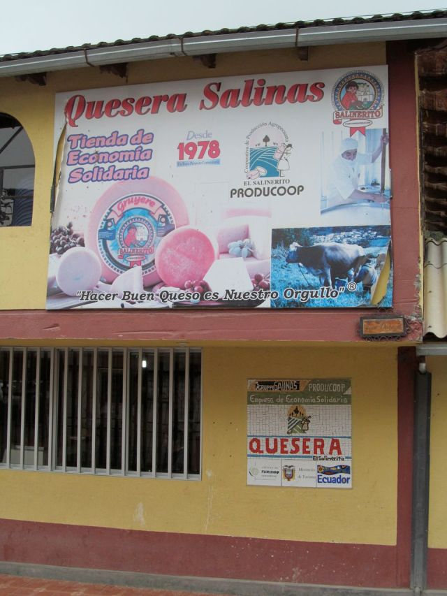 The cheese factory at Salinas produces many great cheeses sold in Ecuador and abroad.