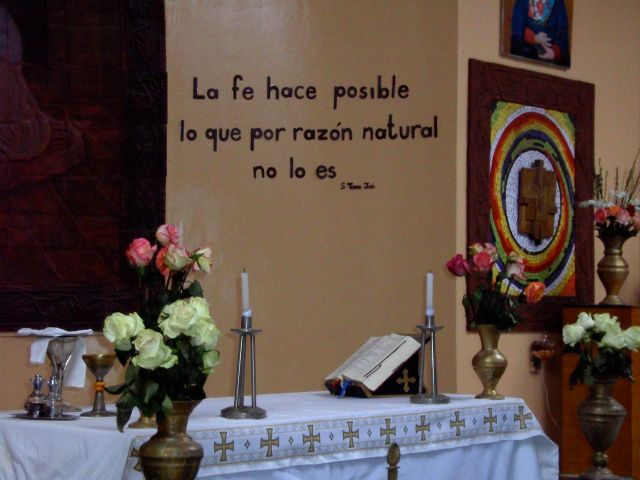 In the church in Salinas de Guaranda.