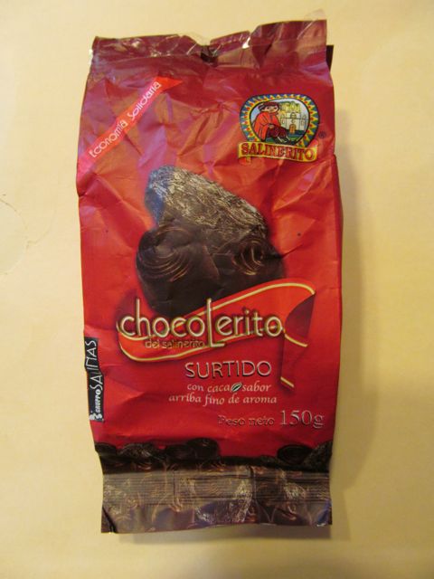 The excellent chocolate made in Salinas is available in many types and packages, and exported to Europe.