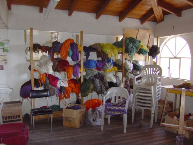 Inside the knitting workshop and store in Salinas.